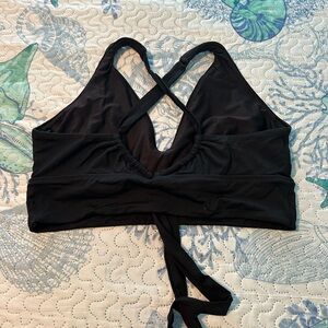 Two piece black Athleta swimsuit. Size large